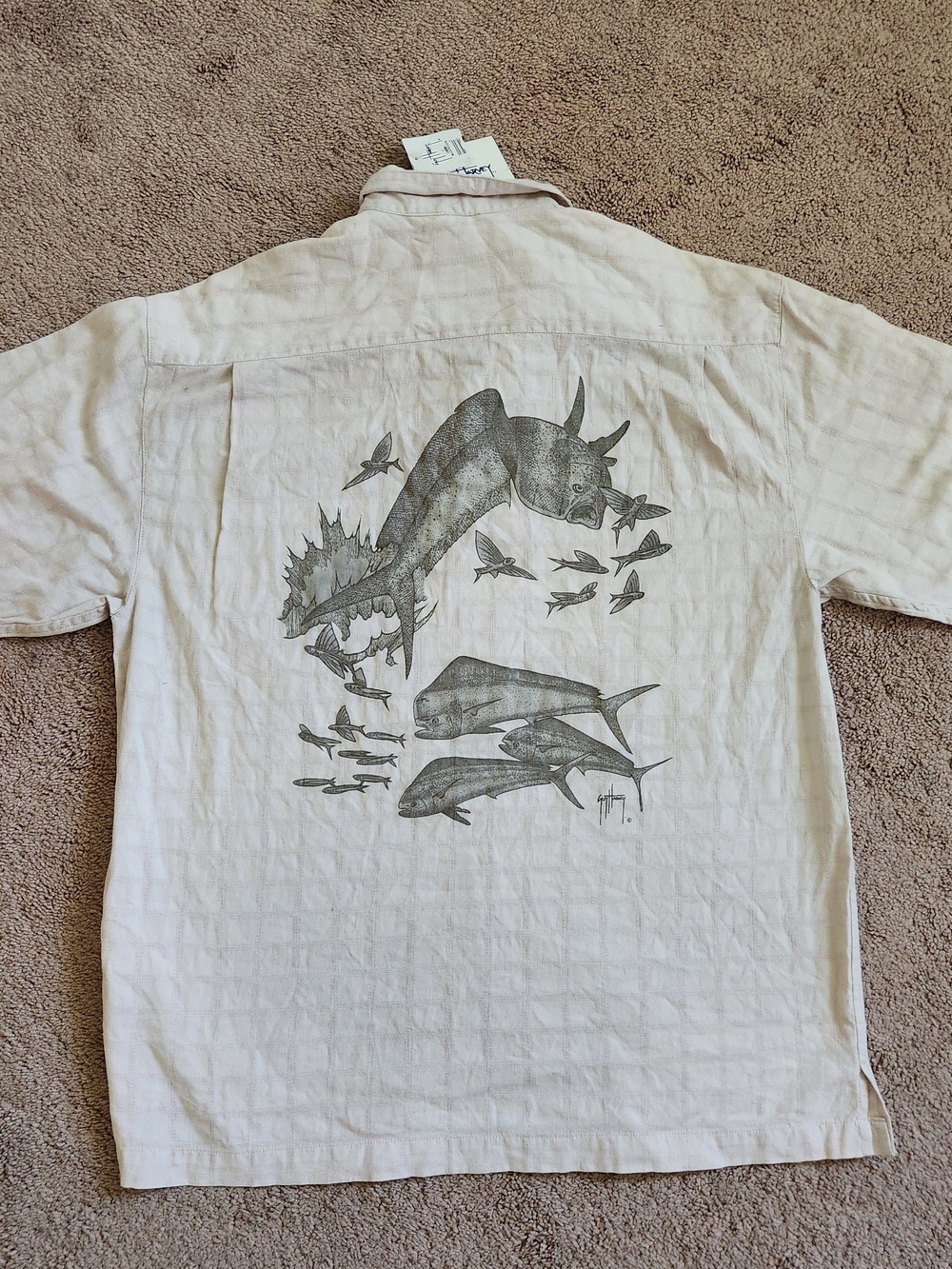 NWT Guy Harvey Mens M Hawaii Shirt Cotton Ocean Marlin Fishing Sportsman Outdoor